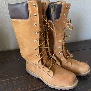 Timberland Asphalt Trail Lace Up Side Zip Boots Childrens Shoes 83980 size 4